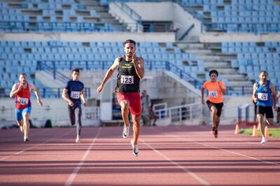 Nour Hadid eases to a comfortable 200m win at the Camille Chamoun Sports City Stadium, Beirut, Lebanon on 29 May 2021 (Christel Saneh)