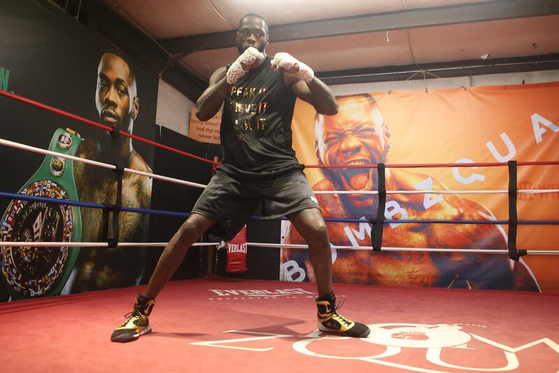 World heavyweight boxing champion Deontay Wilder during a media day at New Era Boxing & Fitness gym in Northport, Alabama, on Tuesday, November 5. Getty