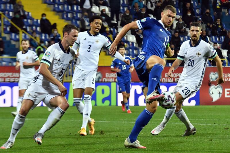 Edin Dzeko, Bosnia and Herzegovina - 59 goals from 112 matches. AFP