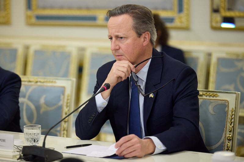 Mr Cameron made Ukraine the first overseas visit of his new cabinet role. Reuters