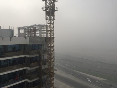 Fog in the Business Bay area of Dubai. The National