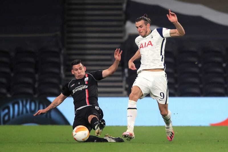 Gareth Bale, right, made his fist start since returning to Tottenham Hotspur as they ran out 3-0 winners against LASK in the Europa League on Thursday, October 22. PA