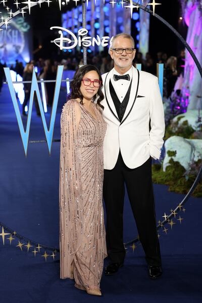 Fawn Veerasunthorn and Chris Buck at Wish's UK premiere in London. Getty Images