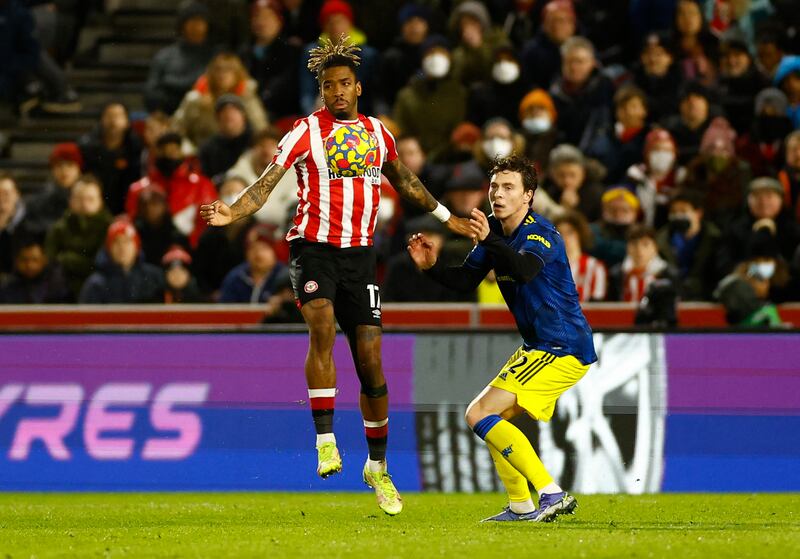 Victor Lindelof - 7: Up against it a highly motivated, well drilled side who created numerous chances. Got a foot to prevent a 58th minute Brentford attack and fine in the air. Reuters