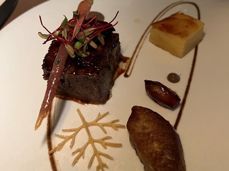 Wagyu ribs Rossini at At.mosphere. Sophie Prideaux / The National