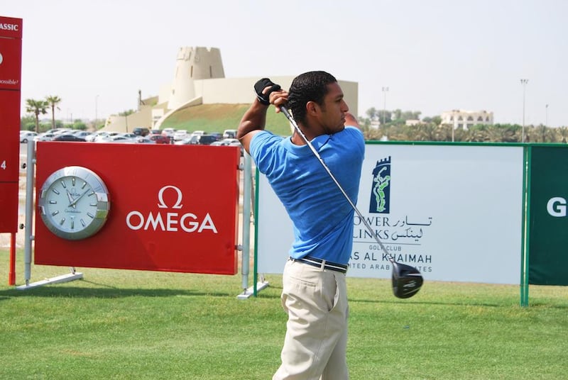 Emirati golfer Ahmed Al Musharrekh spearheaded a determined Arab assault on the Ras Al Khaimah Classic leaderboard on October 7, 2014, with a career-best 67. Courtesy Mena Golf Tour