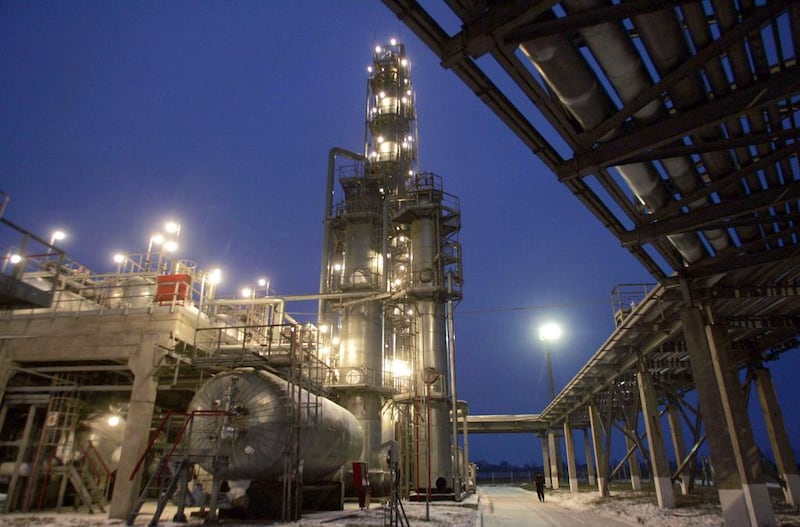 A night view of Solokhivske gas field 400 km east of Kiev. Konstantin Chernichkin / Reuters