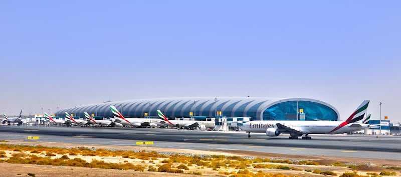 M4E838 Terminal 3 of the Dubai International Airport was opened officially in October 2008 and is specially designated for Emirates Airlines. Plamen Galabov / Alamy Stock Photo