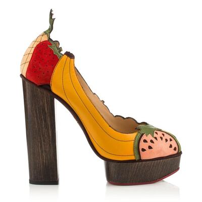 Fruit shoe by Charlotte Olympia
