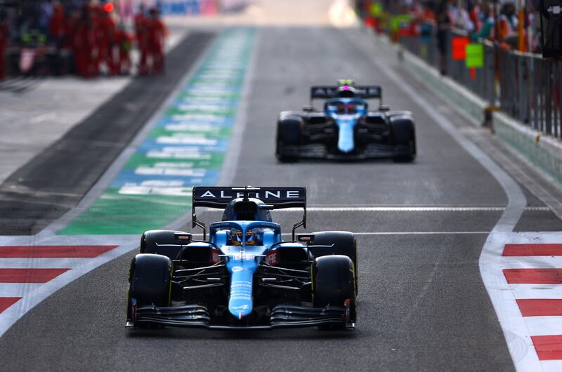 Alpine's Fernando Alonso in action during practice. Reuters