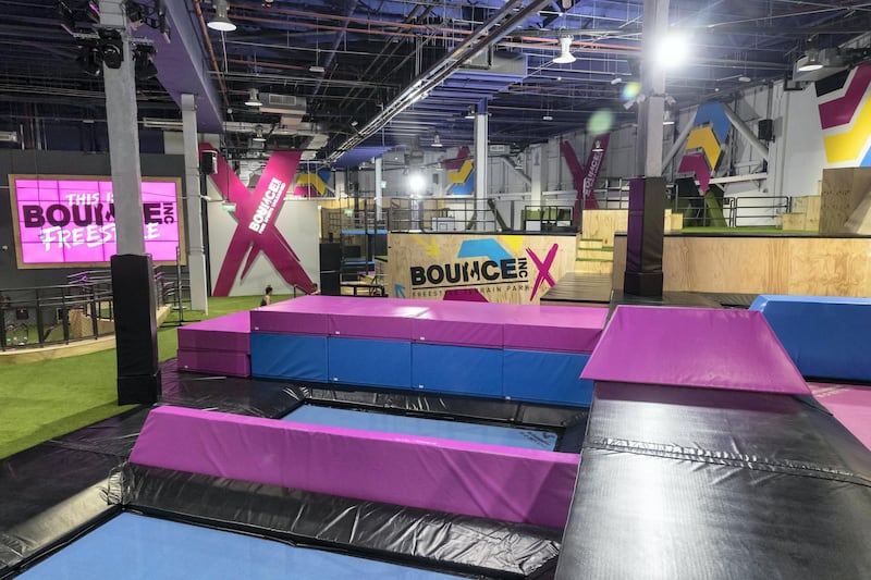 DUBAI, UNITED ARAB EMIRATES. 09 MARCH 2020. The new Bounce X opening in Festival City. Interior of the new venue. (Photo: Antonie Robertson/The National) Journalist: Evelyn Lau. Section: National. 
