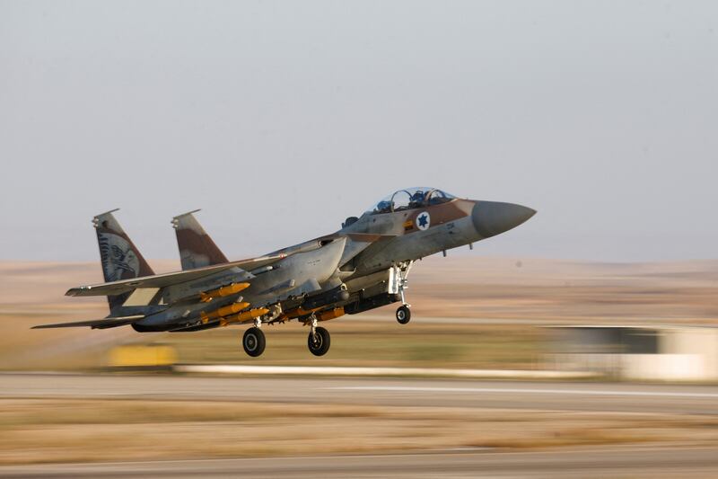 A F-15 fighter jet takes off at Hatzerim Airbase, in southern Israel. The bombing of Gaza has fuelled spending on weapons by Israel, where the budget for weapons has risen by 24 per cent. Reuters