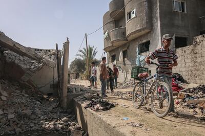 The devastation of the war in Gaza has prompted investigations into alleged war crimes and genocide. Bloomberg 