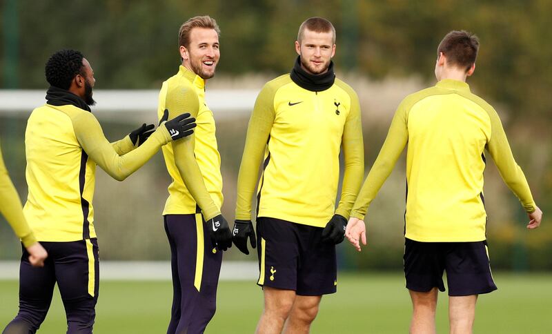 Harry Kane and Eric Dier during training. John Sibley / Reuters