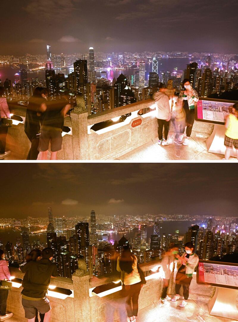 The Peak of Hong Kong and Kowloon. AFP