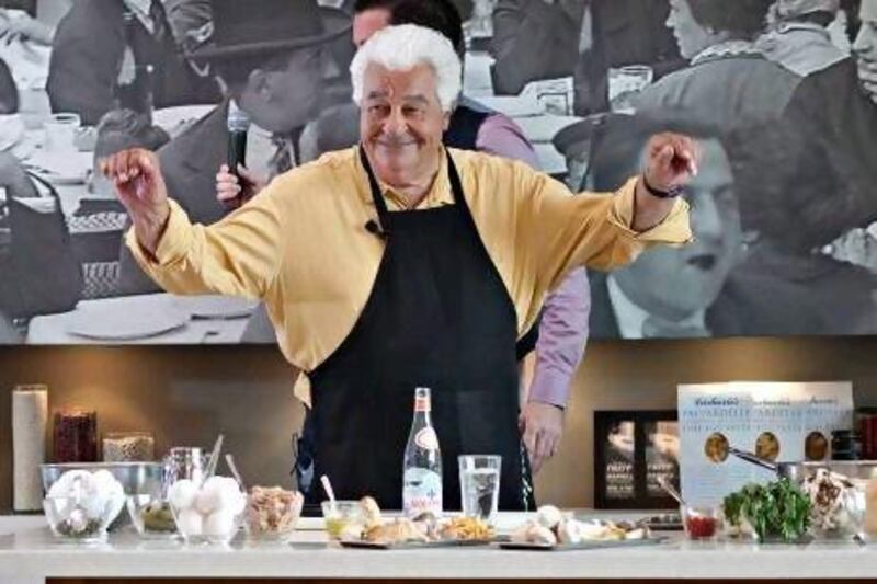 The chef and author Antonio Carluccio at his restaurant in The Dubai Mall. Jeff Topping / The National