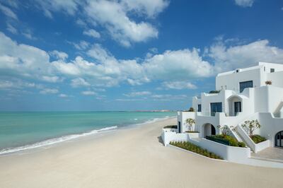 Anantara Santorini Abu Dhabi Retreat is inspired by the Greek island it's named after. Photo: Minor Hotels
