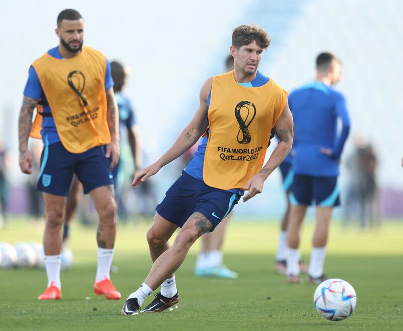 John Stones during England training. Getty