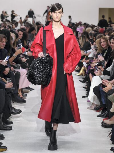 Black and red at Valentino.