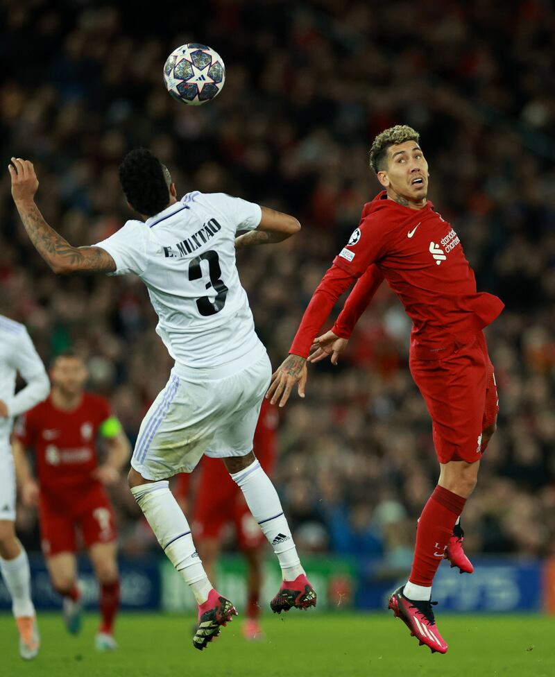 SUBS: Roberto Firmino (On for Nunez 64’) 5: Lost possession just after coming on which started Real’s counter-attack for fifth goal. Headed chance straight at keeper. Reuters
Diogo Jota (On for Gapko 64’) 5: Portuguese has barely played this season due to injury and little chance to make impact here.