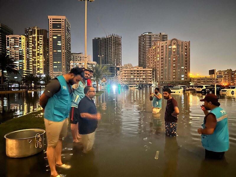 UAE residents rallied together to help people left reeling by the country's worst storm on record. Photo: Volunteer handouts