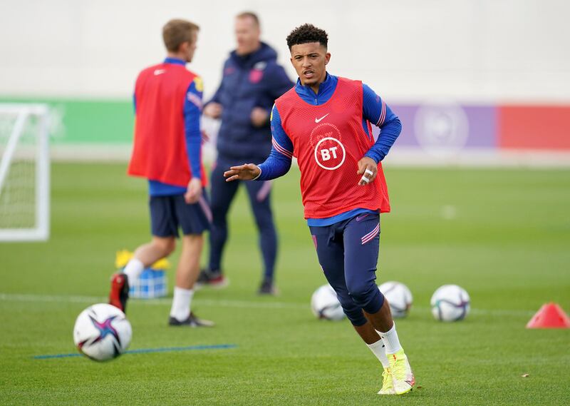 England winger  Jadon Sancho. AP