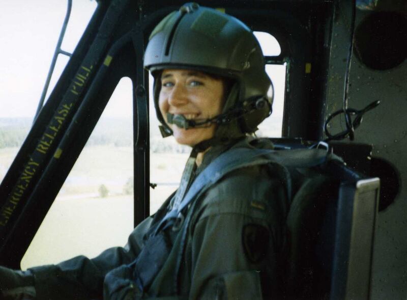 Ms Snyder in the pilot's seat. Photo: Deborah Snyder 