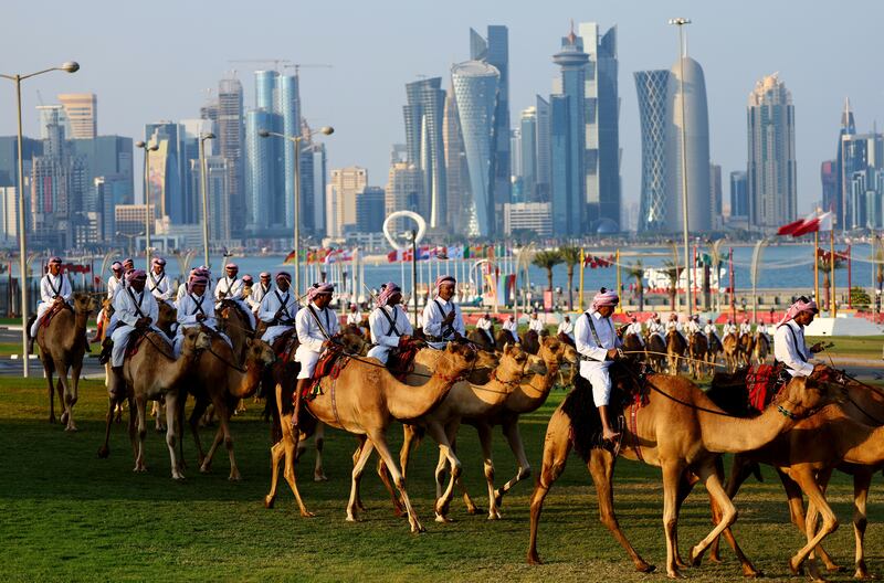 Dromedaries have been a regular sight throughout the city during the World Cup. Reuters