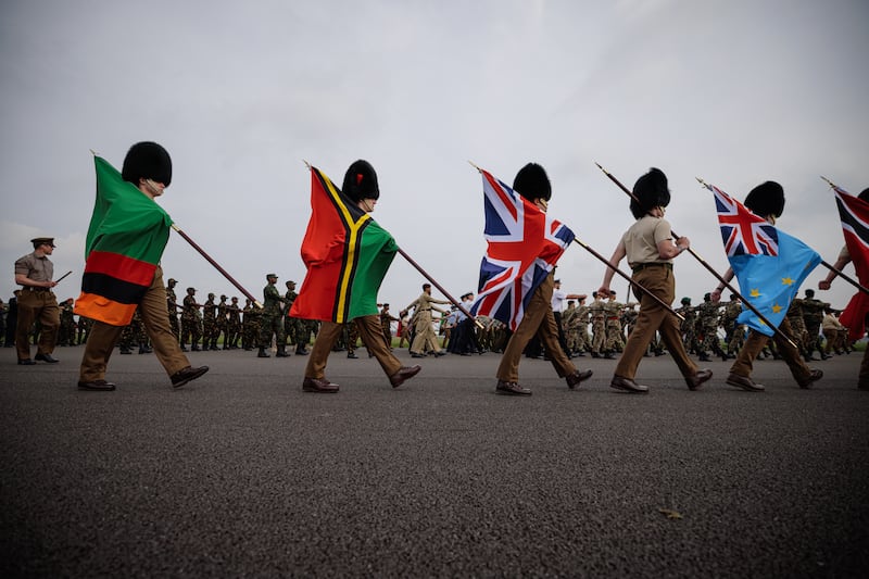 Service members representing 34 Commonwealth nations and six overseas territories. Getty