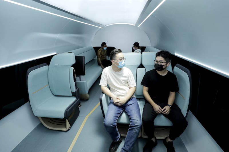 The Los Angeles company promises passengers will travel in style in plush pods with an immersive and personalised sound environment delivered through embedded headrest speakers.