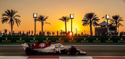 epa07185041 Swedish Formula One driver Marcus Ericsson of Sauber F1 Team in action during the second practice session at Yas Marina Circuit in Abu Dhabi, United Arab Emirates, 23 November 2018. The Formula One Grand Prix of Abu Dhabi will take place on 25 November 2018.  EPA/SRDJAN SUKI