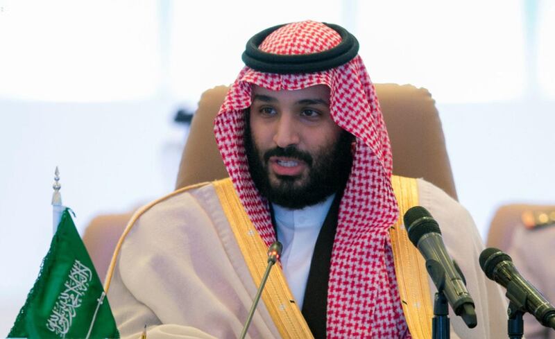 FILE - In this Nov. 26, 2017 file photo released by the state-run Saudi Press Agency, Saudi Crown Prince Mohammed bin Salman speaks at a meeting of the Islamic Military Counterterrorism Alliance in Riyadh, Saudi Arabia.  Saudi billionaire Prince Alwaleed bin Talal was released on Saturday, Jan. 27, 2018,  from the luxury hotel where he has been held since November, according to three of his associates, marking the end of a chapter in a wide-reaching anti-corruption probe that has been shrouded in secrecy and intrigue. The prince, 62, had been the most well-known and prominent detainee held at the Ritz-Carlton hotel in the Saudi capital, Riyadh, since Nov. 4, when his much younger cousin, Crown Prince Mohammed bin Salman, ordered the surprise raids against prominent princes, businessmen, ministers and military officers.(Saudi Press Agency via AP)