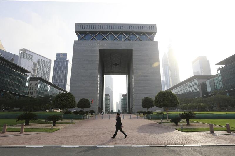 The DIFC. The centre has seen the number of registered companies rise. Sarah Dea / The National