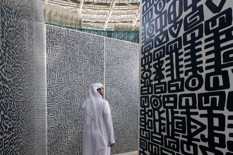 DUBAI, MARCH 11 2021: General view of  Hugs art installation at Terra - The Sustainability Pavilion as part of Expo 2020 Dubai. (Photo by Dany Eid/Expo 2020 Dubai)