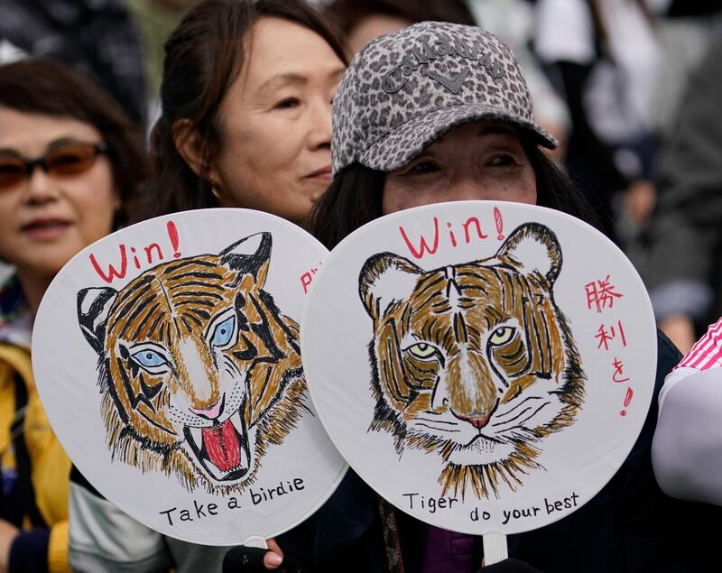 A Tiger Woods fan in Japan. AP