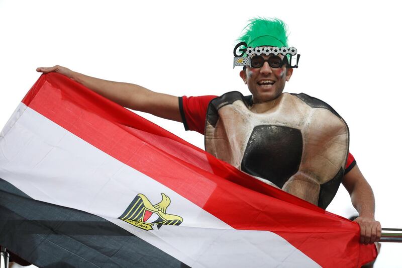 A fan before the Egypt vs Uruguay match at Ekaterinburg Arena, Yekaterinburg, Russia. Damir Sagolj / Reuters