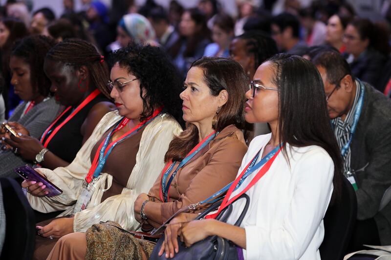 Delegates during the World Trade Organisation-International Trade Centre event on women and trade held in Abu Dhabi on Saturday. 