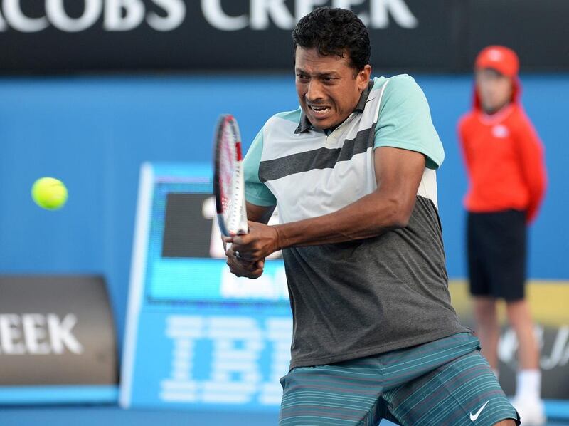 Mahesh Bhupathi, pictured playing in 2014, is India's Davis Cup captain. 