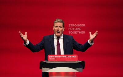 UK Prime Minister Boris Johnson took a swipe at Labour leader Sir Keir Starmer, above, accusing his party of 'flapping' during the coronavirus pandemic. PA 
