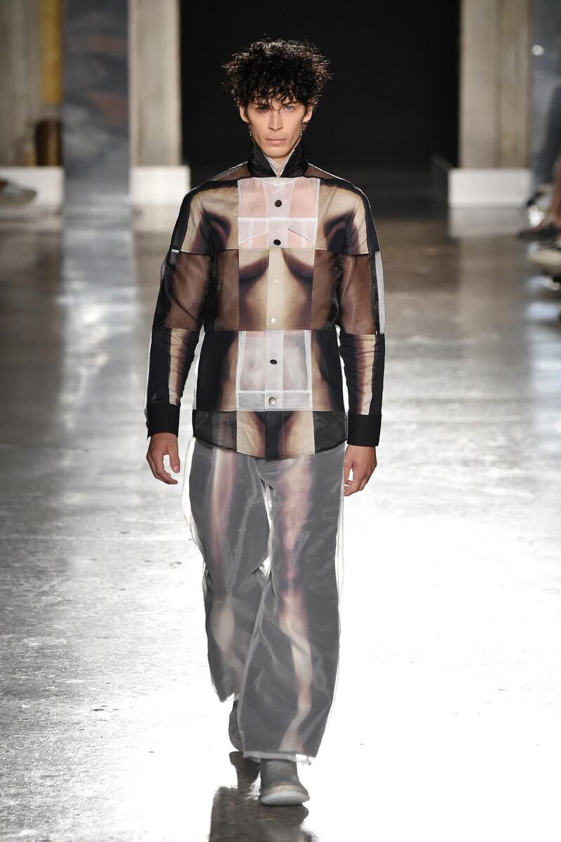 The Atsushi Nakashima show during Milan Fashion Week went for patterns inspired by the human body. Getty Images