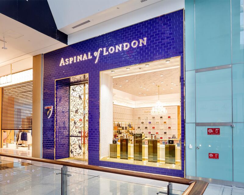 The new Aspinal of London store in The Dubai Mall. 