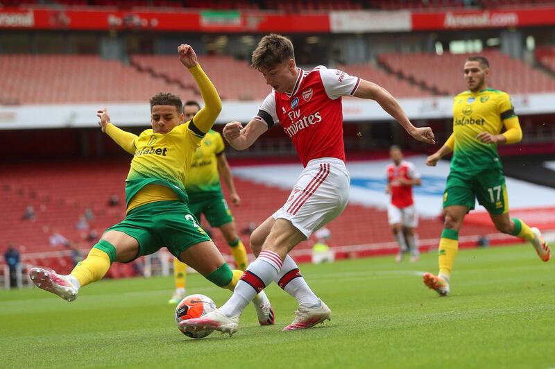 Kieran Tierney - 7: Provided width down Arsenal's left and saw plenty of the ball. EPA