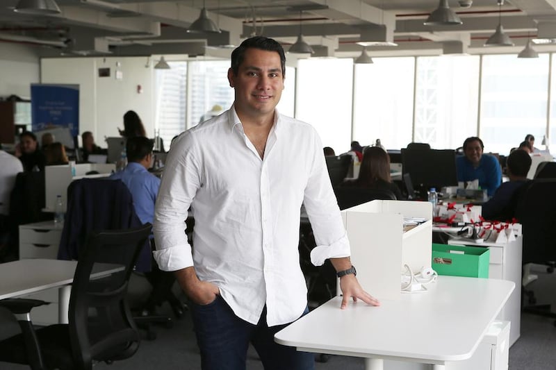 Alexander Kappes of digital marketplace Classifieds Middle East says competition is aggressive at a start-up. Pawan Singh / The National