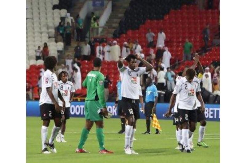 Despondent Hekari United players reflect on their emphatic Club World Cup defeat at the hands of Al Wahda last night.