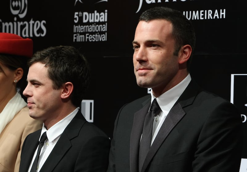 Actor brothers Casey and Ben Affleck at the opening night gala at the Dubai International Film Festival in 2008. Getty Images
