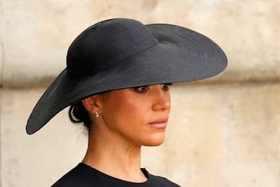 Meghan, Duchess of Sussex, during the funeral of Queen Elizabeth II. Getty Images 