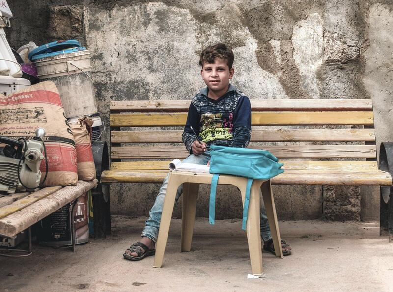  A stunning 83 per cent of children in displacement camps did not receive any type of schooling in April. Alan Ayoubi/Norwegian Refugee Council