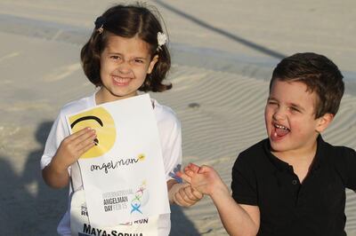 Maya Ray-Elkhodry, 5, with her brother Sam, 4, who has Angelman syndrome. Courtesy: Emily Ray