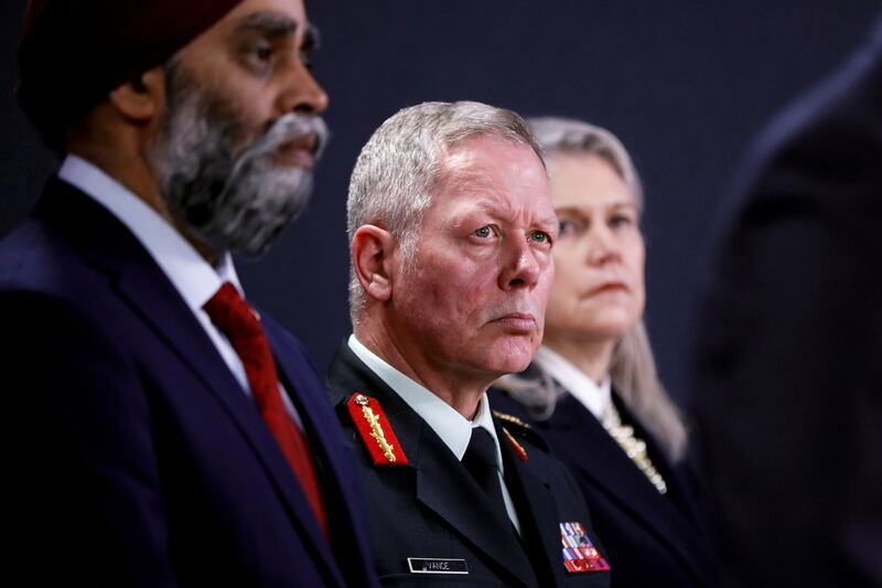 Retired Gen Jonathan Vance, who served as chief of defence staff, was accused of inappropriate sexual behaviour. Reuters