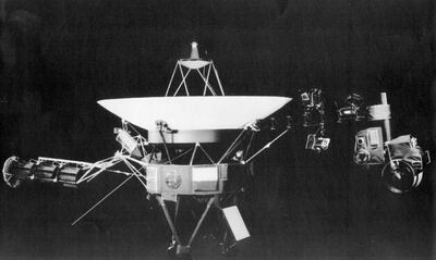 FILE - This is a handout photo from the Jet Propulsion Lab in Passadena, Calif., showing the Voyager spacecraft. NASA's Voyager 2 has become only the second human-made object to reach the space between stars. NASA said Monday, Dec. 10, 2018 that Voyager 2 exited the region of the sun's influence last month. The spacecraft is now beyond the outer boundary of the heliosphere, some 11 billion miles from Earth. . (Jet Propulsion Lab via AP, File)